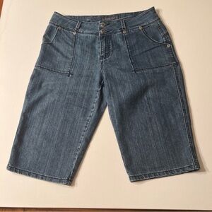 EUC Baccini Shorts Womens Size 10 Blue Stretch Denim Shorts (Z)